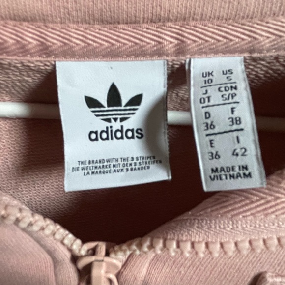 Pink Crop Top Adidas Hoodie - Picture 3 of 6